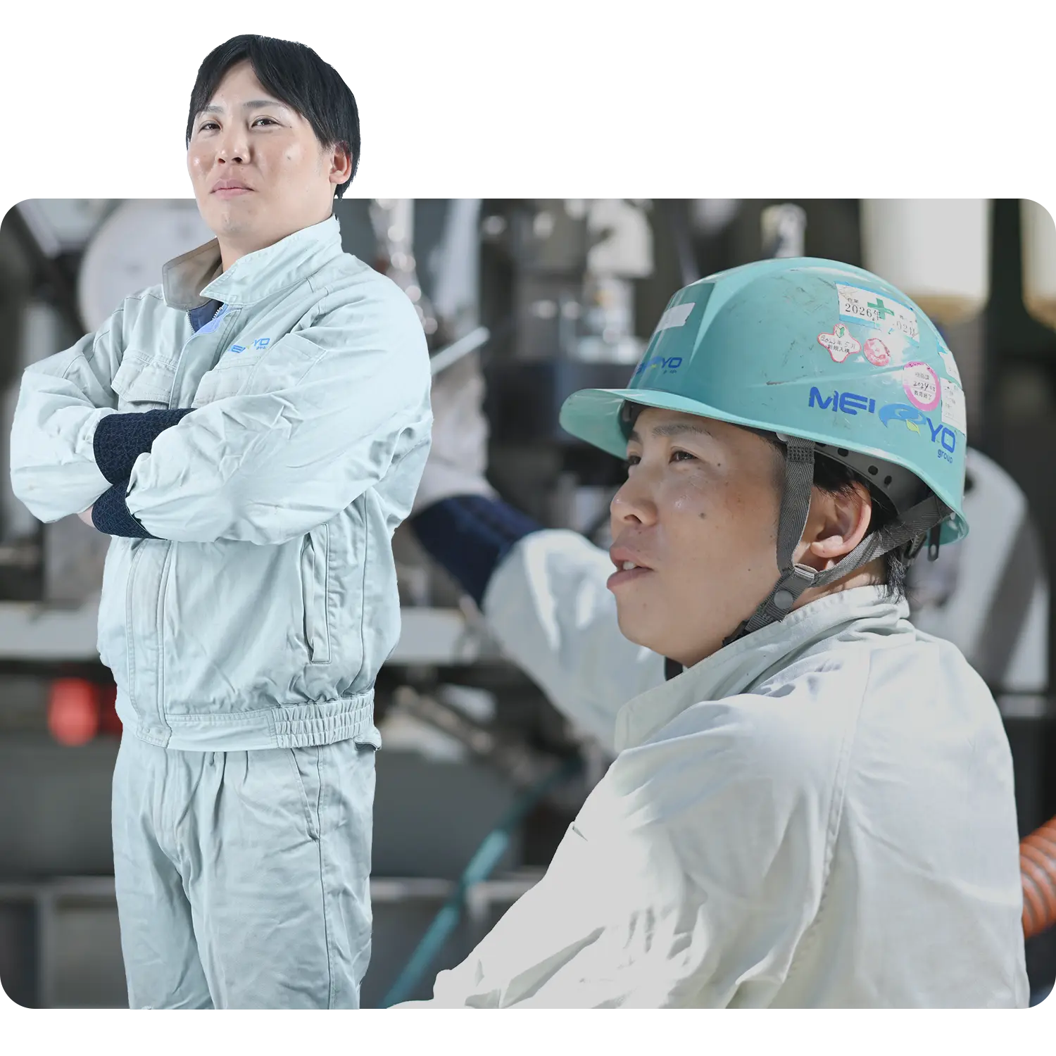 作業着の男性